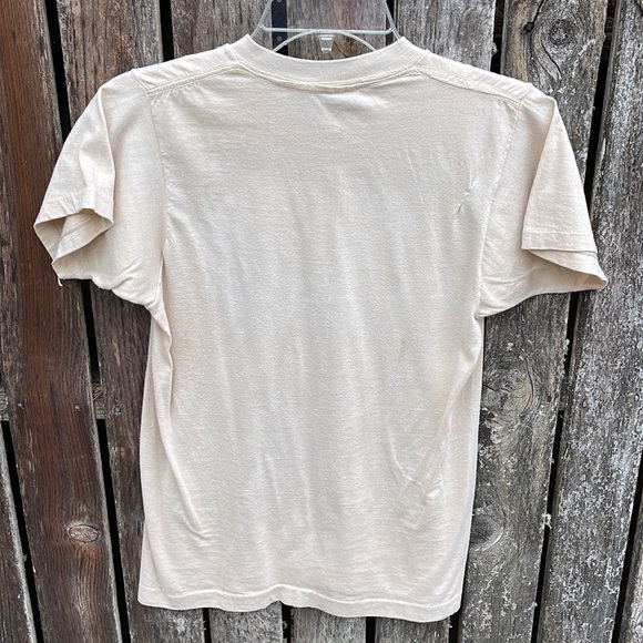80s Genesis Duke T-shirt Single Stitch Tan M Band Tee Shirt Flawed Koechlin VTG - Picture 12 of 15